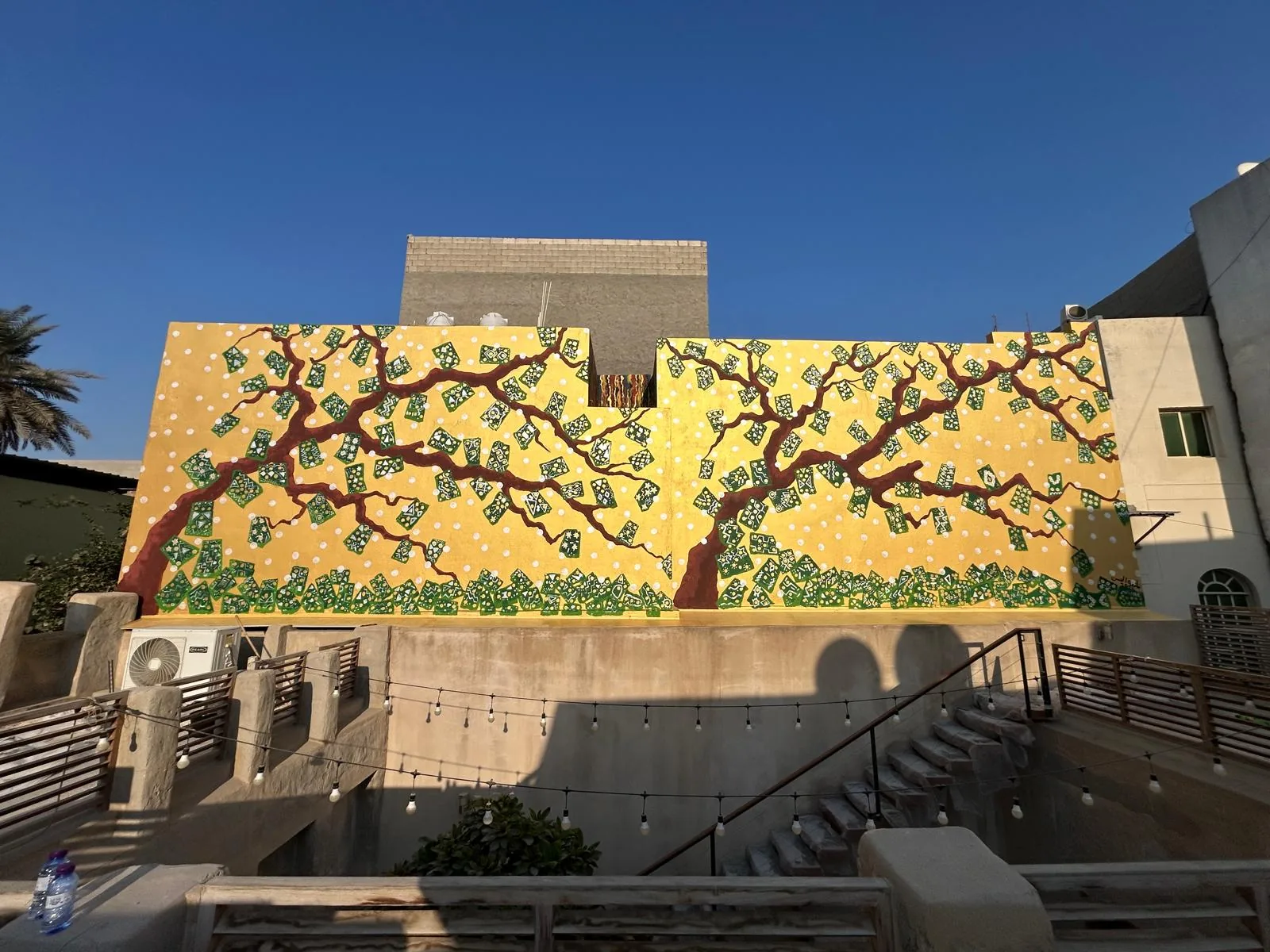 Large-scale artistic wall painting by Handyman Services for Muharraq Nights, Kingdom of Bahrain
