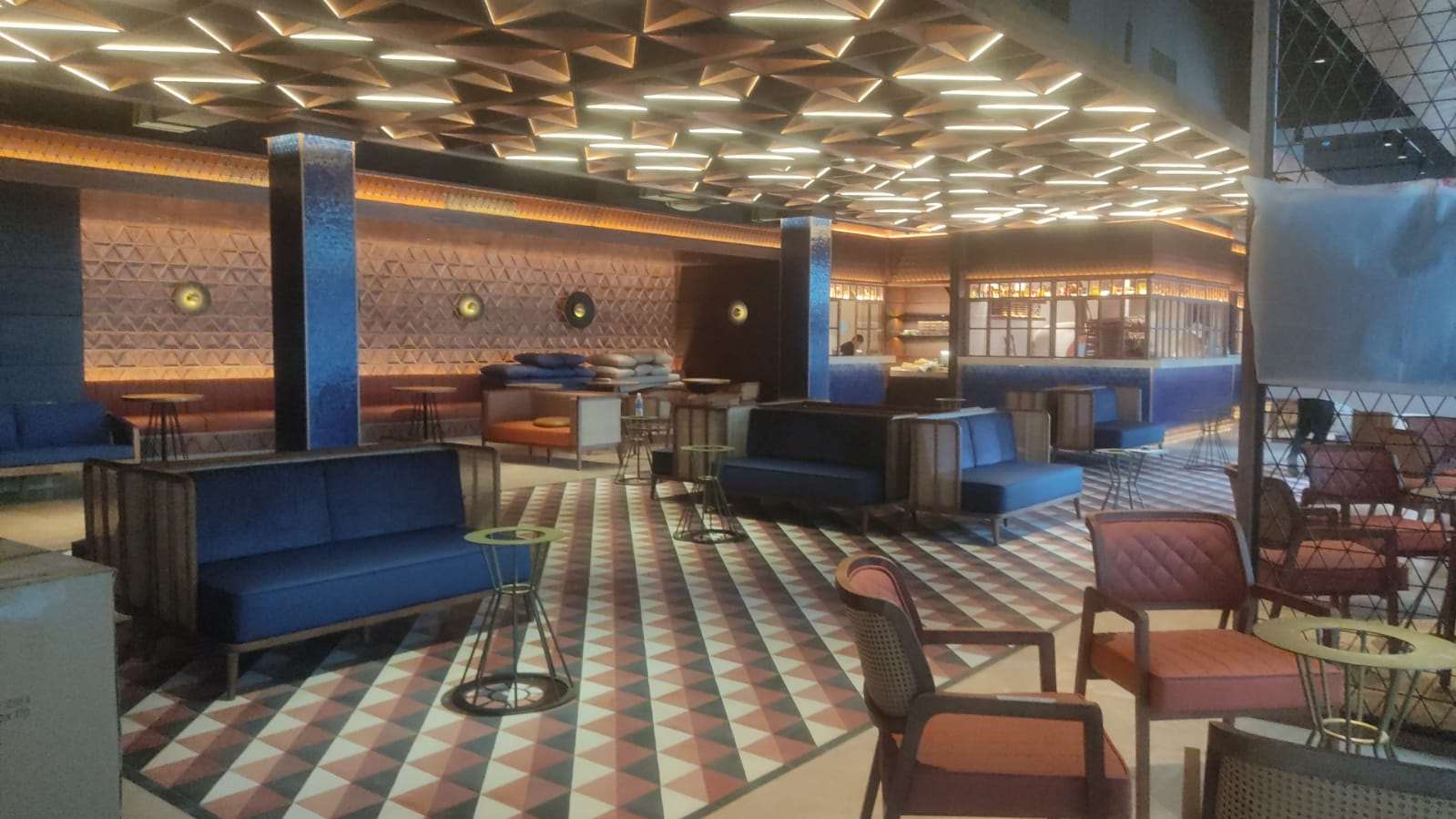 Illuminated 3D timber ceiling by Handyman Services